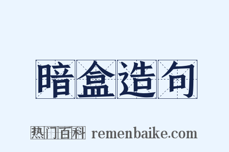 暗盒造句是什么意思的图片